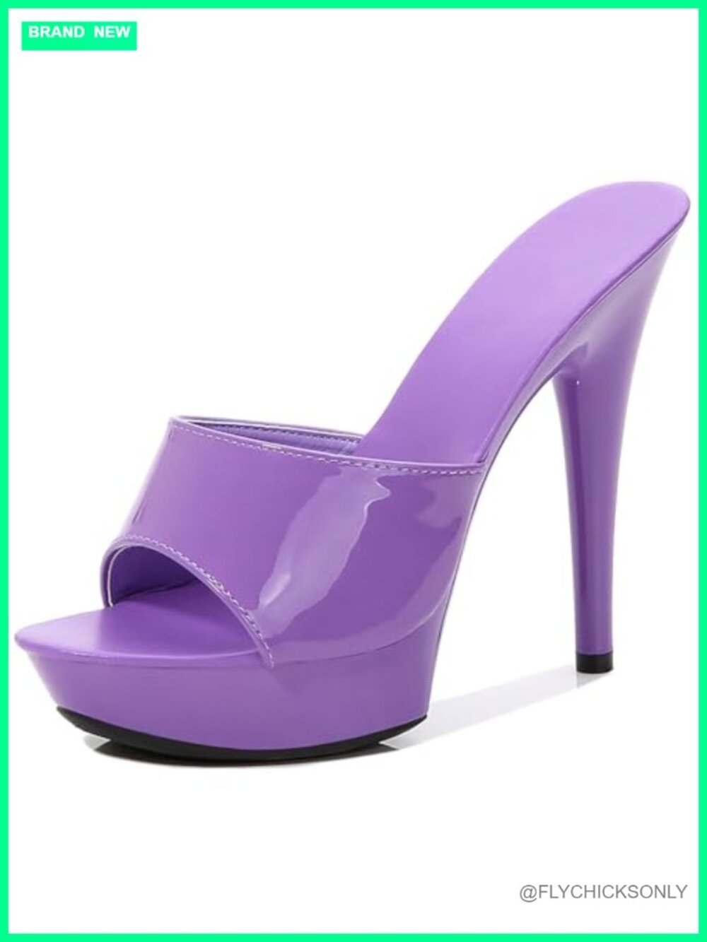 Patent Leather Stiletto Heel Platform Sandals - Party Prom Evening Shoes